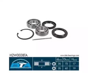 BTA H2W003BTA Wheel bearing BTA H2W003BTA Wheel bearing