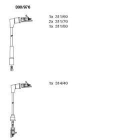 Bremi 300/976 Дроти високовольтні системи запалювання