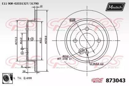 Maxtech 873043.0060 Brake disc Maxtech 873043.0060 Brake disc