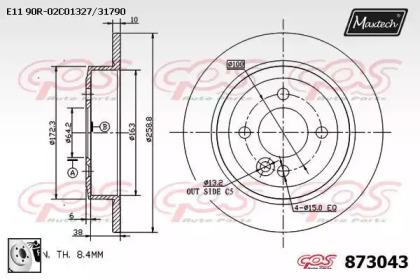 Maxtech 873043.0080 Brake disc Maxtech 873043.0080 Brake disc