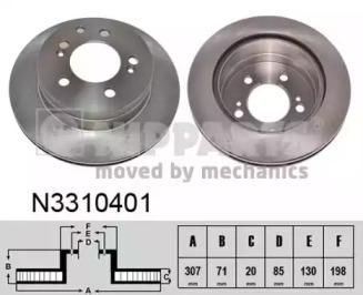 Nipparts N3310401 Brake disc