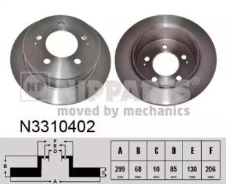 Nipparts N3310402 Brake disc Nipparts N3310402 Brake disc