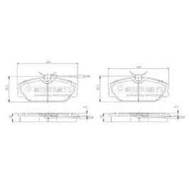 Nipparts N3600917 Колодки гальмівні Nipparts N3600917 Колодки гальмівні
