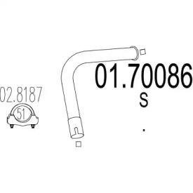 MTS 01.70086 Exhaust pipe