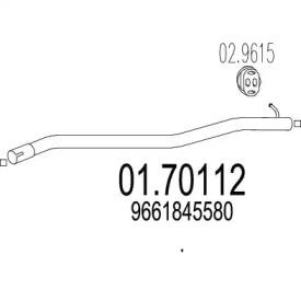MTS 01.70112 Выпускная труба отработанных газов