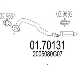 MTS 01.70131 Exhaust pipe MTS 01.70131 Exhaust pipe