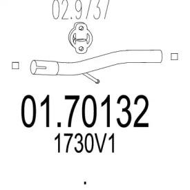 MTS 01.70132 Exhaust pipe