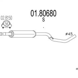 MTS 01.80680 Muffler assy front MTS 01.80680 Muffler assy front