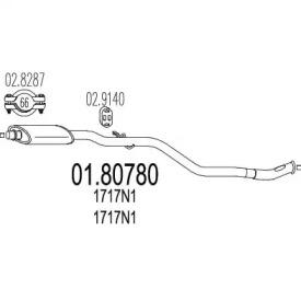 MTS 01.80780 Середній глушник вихлопних газів