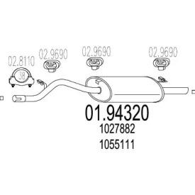 MTS 01.94320 Schalldaempfer MTS 01.94320 Schalldaempfer