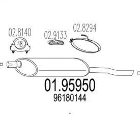 MTS 01.95950 Schalldaempfer MTS 01.95950 Schalldaempfer