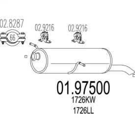 MTS 01.97500 Глушник вихлопних газів кінцевий MTS 01.97500 Глушник вихлопних газів кінцевий