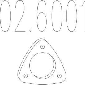 MTS 02.6001 Прокладка глушителя MTS 02.6001 Прокладка глушителя