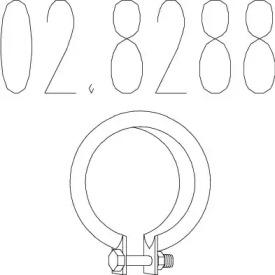 MTS 02.8288 Хомут глушника MTS 02.8288 Хомут глушника