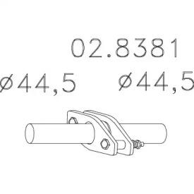 MTS 02.8381 Муфта системи випуску MTS 02.8381 Муфта системи випуску