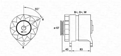 Magneti Marelli 054022647010 Alternator assy Magneti Marelli 054022647010 Alternator assy