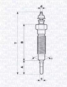 Magneti Marelli 062900045304 Свеча накала Magneti Marelli 062900045304 Свеча накала