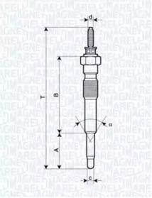 Magneti Marelli 062900068304 Свеча накала Magneti Marelli 062900068304 Свеча накала