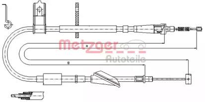 Metzger 175046 Brake cable Metzger 175046 Brake cable
