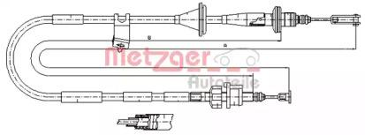 Metzger 186112 Трос зчеплення Metzger 186112 Трос зчеплення