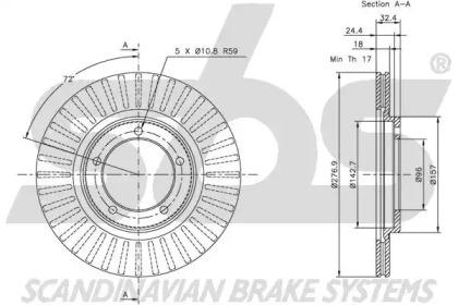 S.B.S. 1815205108 Brake disc S.B.S. 1815205108 Brake disc