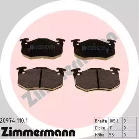 Otto Zimmermann 20974.110.1 Brake pads