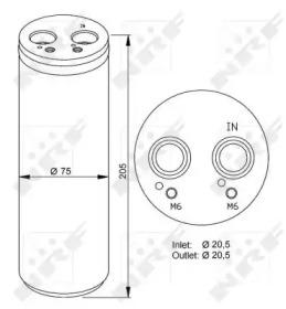 NRF 33205 Receiver tank air conditioner NRF 33205 Receiver tank air conditioner
