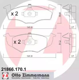 Otto Zimmermann 21866.170.1 Brake pads