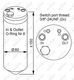 NRF 33329 Receiver tank air conditioner NRF 33329 Receiver tank air conditioner