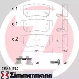 Otto Zimmermann 23543.155.2 Brake pads