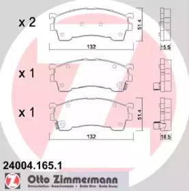 Otto Zimmermann 24004.165.1 Brake pads Otto Zimmermann 24004.165.1 Brake pads