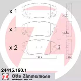 Otto Zimmermann 24415.190.1 Brake pads