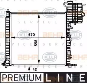 Hella 8MK 376 722-051 Радіатор охолодження двигуна Hella 8MK 376 722-051 Радіатор охолодження двигуна