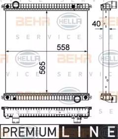 Hella 8MK 376 751-251 Радіатор охолодження двигуна Hella 8MK 376 751-251 Радіатор охолодження двигуна