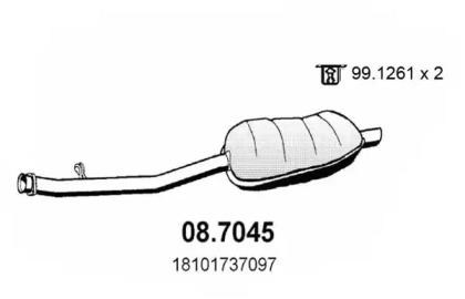 Asso 08.7045 Schalldaempfer Asso 08.7045 Schalldaempfer