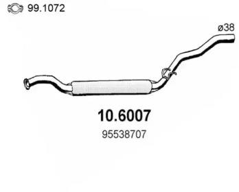 Asso 10.6007 Muffler assy front