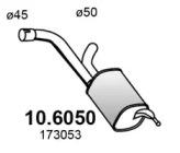 Asso 10.6050 Глушник вихлопних газів кінцевий Asso 10.6050 Глушник вихлопних газів кінцевий