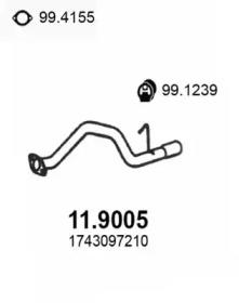 Asso 11.9005 Exhaust pipe