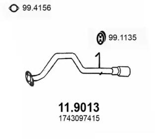 Asso 11.9013 Exhaust pipe