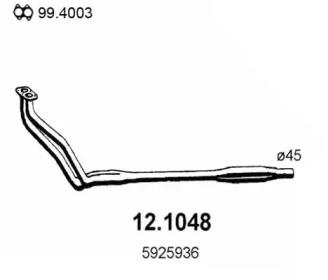 Asso 12.1048 Exhaust pipe Asso 12.1048 Exhaust pipe