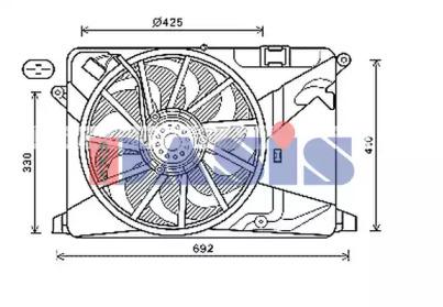 AKS Dasis 158124N Fan and motor assy AKS Dasis 158124N Fan and motor assy