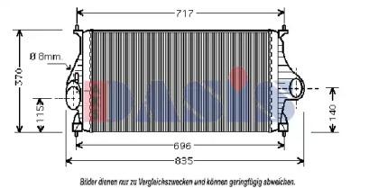 AKS Dasis 167007N Радіатор інтеркулера