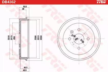 TRW DB4362 Барабан гальмівний