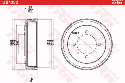 TRW DB4382 Барабан гальмівний TRW DB4382 Барабан гальмівний