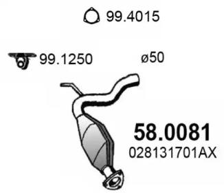 Asso 58.0081 Каталізатор Asso 58.0081 Каталізатор