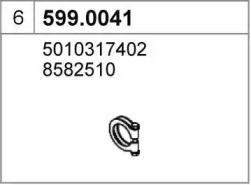 Asso 599.0041 Комплект монтажный системы выпуска