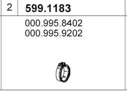 Asso 599.1183 Муфта системи випуску