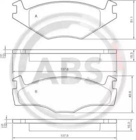 A.B.S. 36540 Brake pads A.B.S. 36540 Brake pads