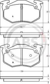 A.B.S. 36580 Колодки гальмівні A.B.S. 36580 Колодки гальмівні
