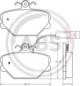 A.B.S. 36630 Brake pads A.B.S. 36630 Brake pads